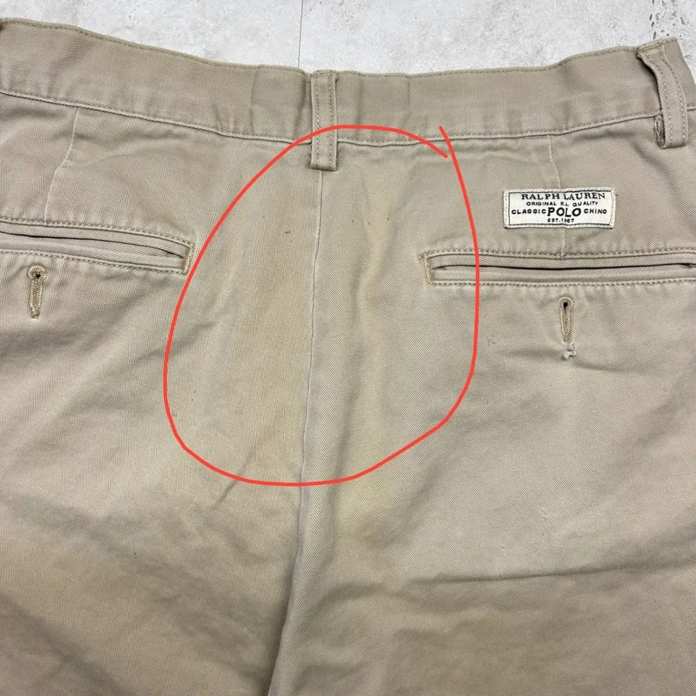 Polo Ralph Lauren Tyler Short Khaki Tan Mens 32 Pleated Cotton Chino Casual